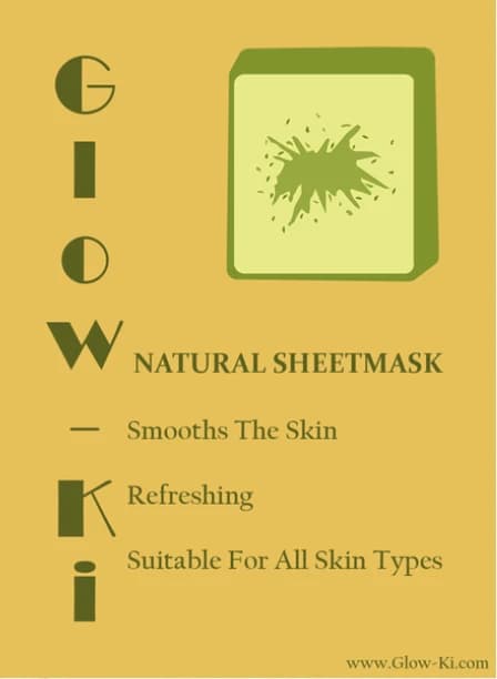 Glow-Ki mark applied to the final sheet-mask packaging